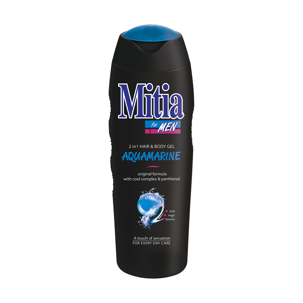Чоловічий гель для душу та шампунь 2 в 1 Mitia For Men Hair &amp; Body Gel Аквамарин, 400 мл