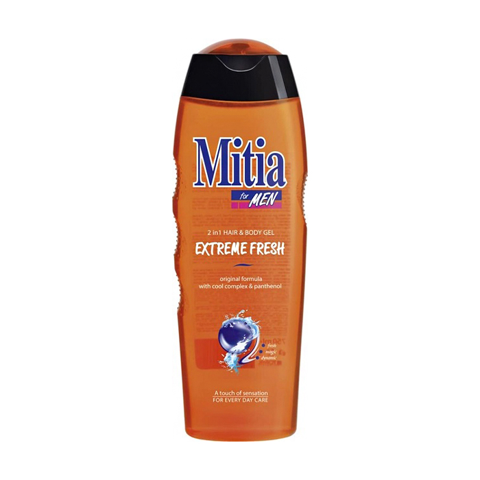 Чоловічий гель для душу та шампунь 2 в 1 Mitia For Men Hair &amp; Body Gel Екстримальна свіжість, 750 мл